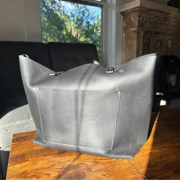 Portland Leather Goods Black Tote Bag - Picture 3 of 11